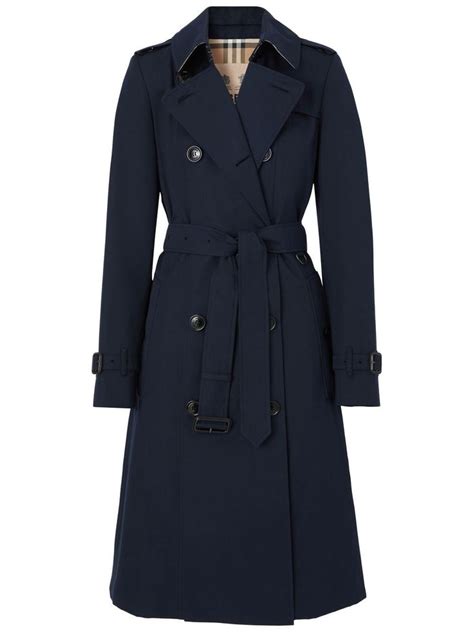 trench burberry bleu marine femme|Burberry check trench.